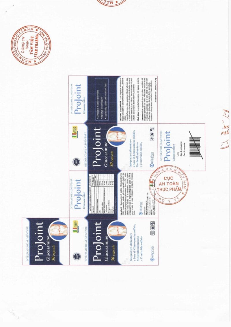 Thực phẩm bảo vệ sức khỏe Projoint Glucosamine